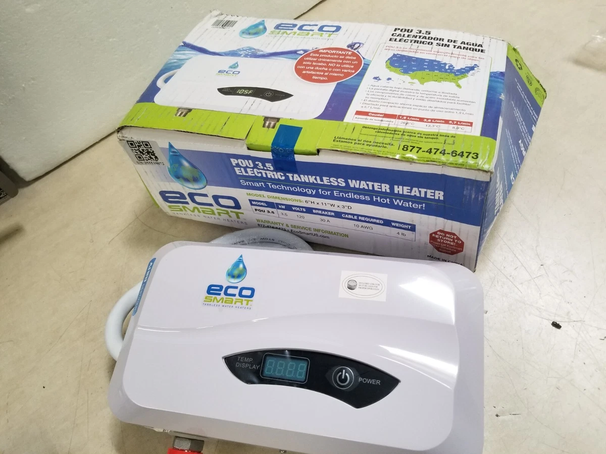 Ecosmart Green Energy Heater Water Tankless Pou3.5Kw POU 3.5 854920002176 |  eBay