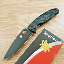 Spyderco Resilience Folding Knife 4.25" 8Cr13MoV Steel Blade Black FRN Handle