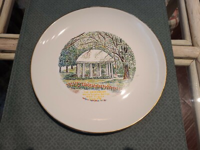 Vintage Greenbrier Resort Hotel Springhouse 22 Karat Sabina 10,25'' Porzellan Teller