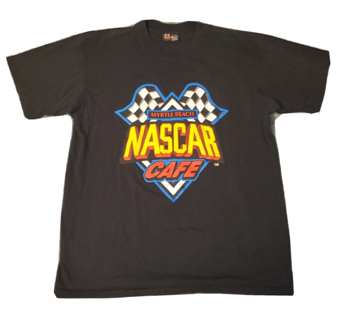 NWOT VINTAGE Nascar Cafe Myrtle Beach Speedway 90s Racewear Unisex XL Logo T Tee