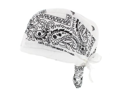 Zac's Alter Ego® Fitted Paisley Print Zandana (Easy Tie Durag Skull Cap)  UK