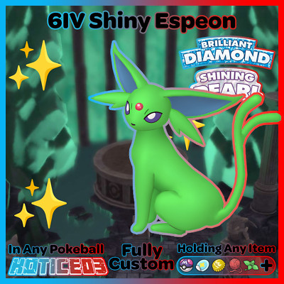   Shiny ESPEON 6IV   Pokemon Brilliant Diamond and Shining Pearl lv100 +EVs
