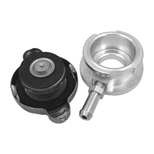 32mm 1-1/4" ID Aluminum Weld on Header Tank Radiator Filler Neck w/Cap Natural - Picture 5 of 11