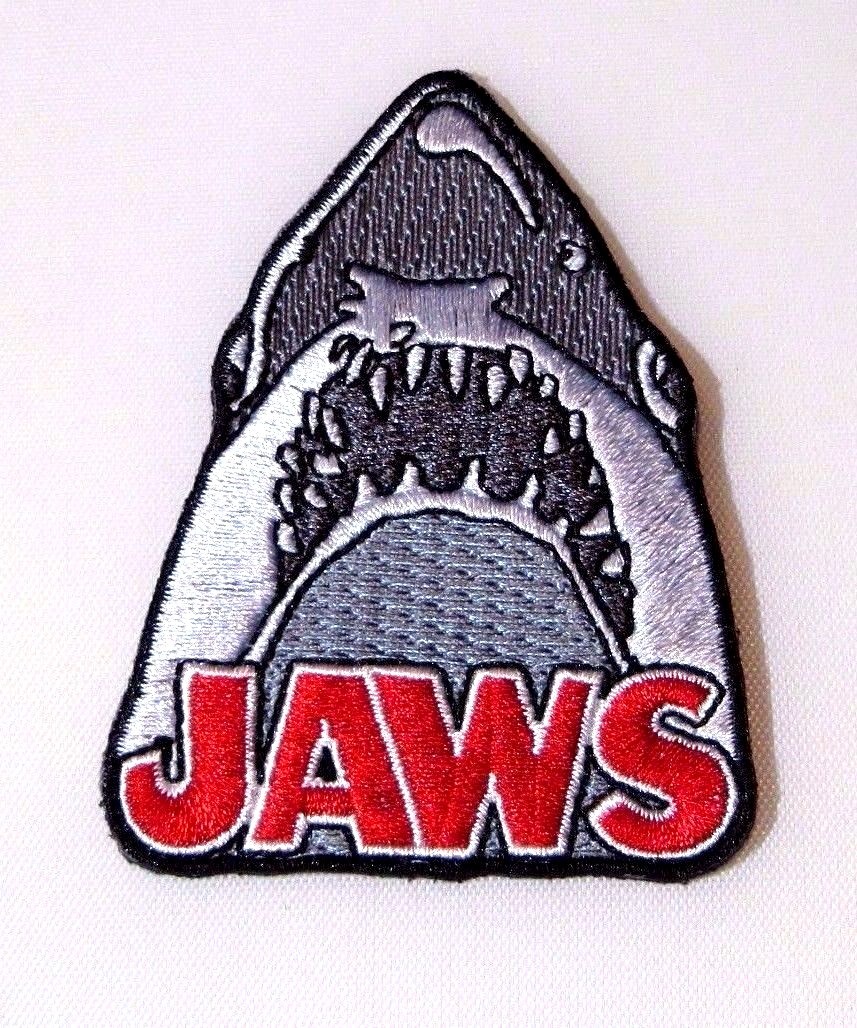 JAWS Movie SHARK EMBROIDERED SEWN/IRON ON PATCH 3.25