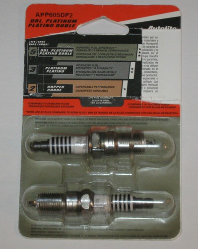 New Autolite APP605 Double Platinum Spark Plugs (APP605DP2) - 第 1/1 張圖片