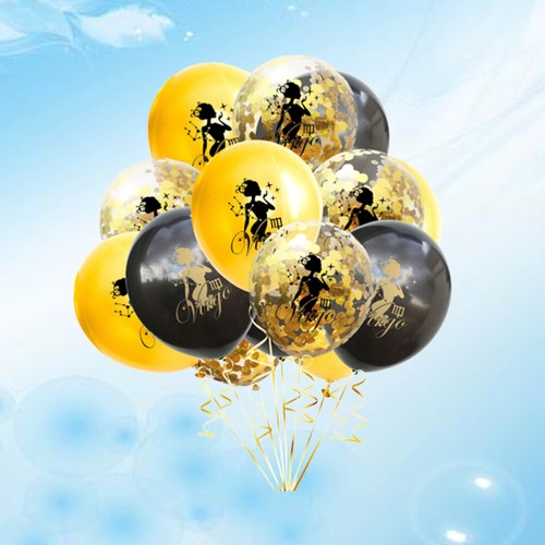 15 Pezzi Palloncini Zodiacali Combinazione Bimbo Sposa Fidanzamento Festa Decorazioni - Foto 10 di 12