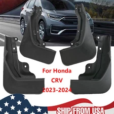 4Pcs Front Rear Black Splash Guards Mudguards Mud Flaps For Honda CR-V 2023-2024