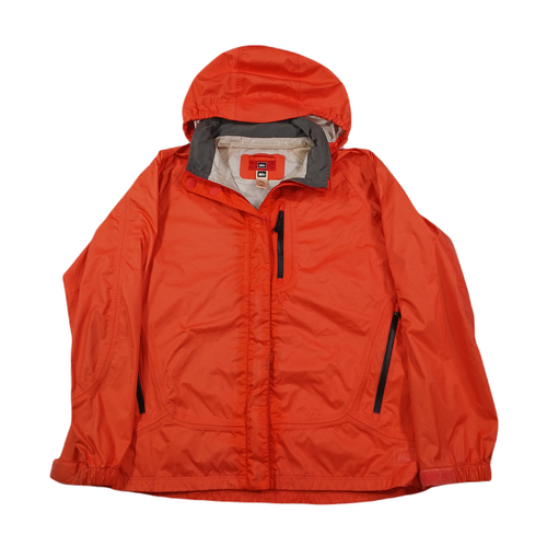 REI Hooded Windbreaker Jacket Girls XL Orange Hood Wind Rain
