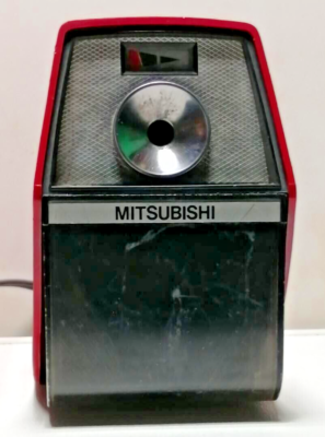 Tested working Mitsubishi Electric Pencil Sharpener ES-9 Red