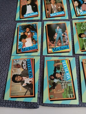 【限定レア】マイケル・ジャクソン 2枚組セット Lot of 14 Michael Jackson Trading Cards 1984 MJJ Productions