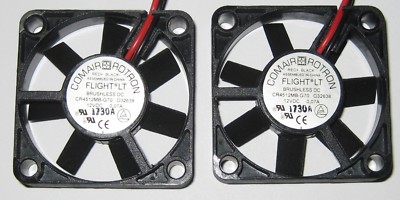 2 X Comair Rotron 45 mm Quiet Electric Fan - 12 V - 6.9 CFM - 22 dB - CR4512MB