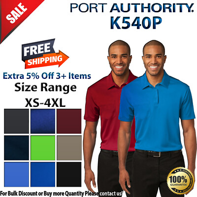 Port Authority K540P Mens Short Sleeve Silk Touch Performance Pocket Polo Shirt