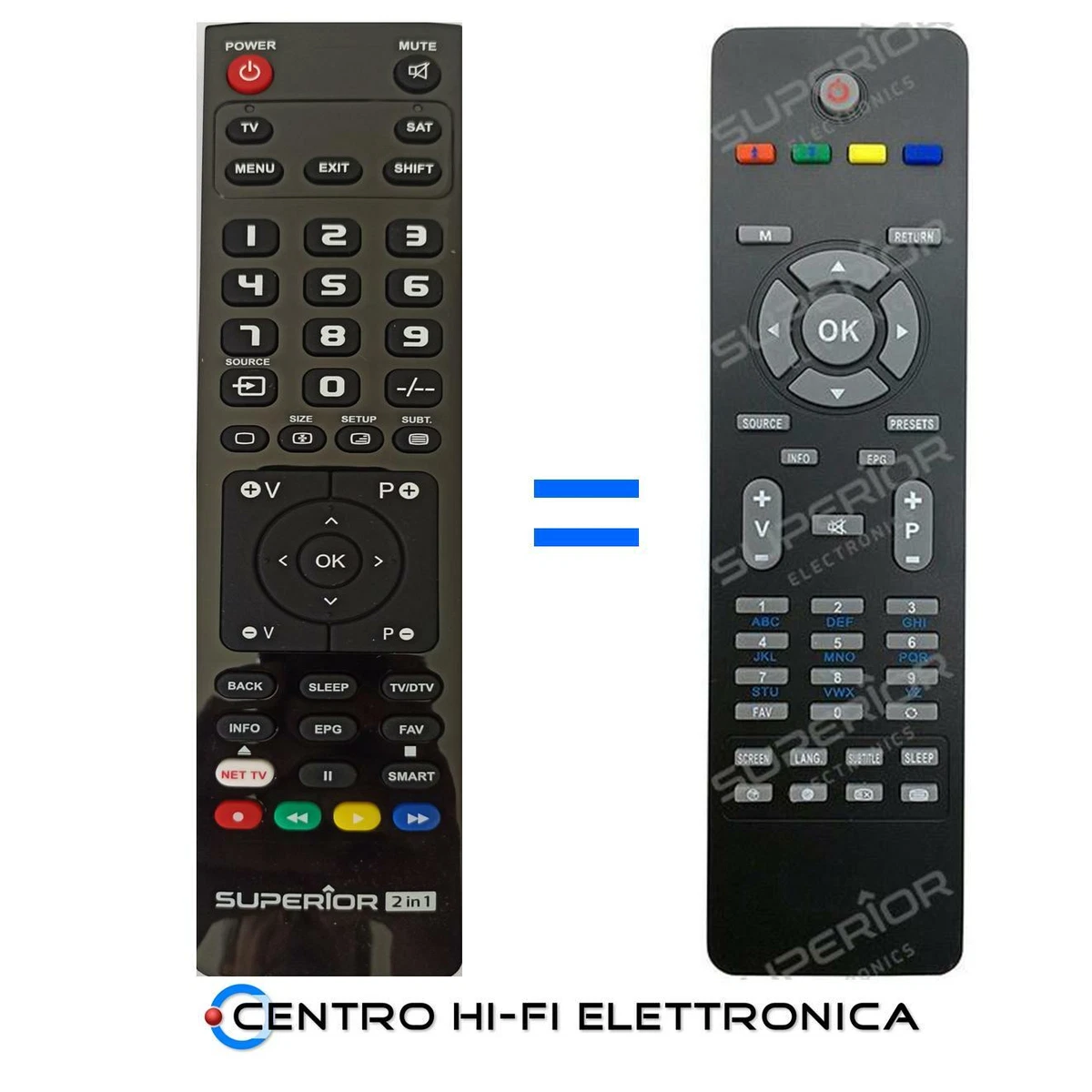 Telecomando Universale Sostitutivo Per TV TELEFUNKEN - Compatibile Con D39H446A, D40F282X4CW E D40F287M4CW
