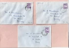 JERSEY 5 FDCs 18 AUGUST 1958 3D REGIONALS WITH 5 DIFFERENT VILLAGE POSTMARKS