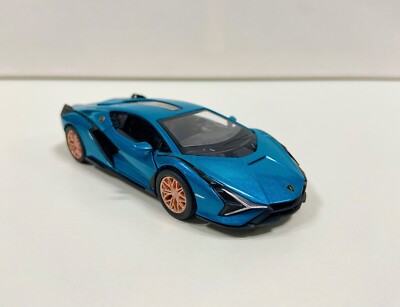 Kinsmart 1:40 ,,Lamborghini Sian blau,, mit Rückzugmotor (Pullback) Neuheit NEU