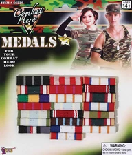 Military Authentic Look Combat War Hero Medal Bars Forum Novelties