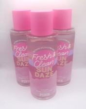 VICTORIA'S SECRET PINK FRESH  CLEAN SUN DAZE BODY MIST 8.4 FL OZ SET OF 3 