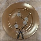 Set of 4 Made In Japan Gold Luster Luncheon Plate  Dogwood Apple Blossoms — photo 4