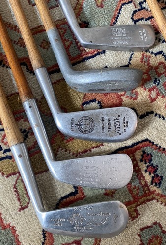 8 x VINTAGE HICKORY SCHAFT GOLFSCHLÄGER Holz Eisen Putter Wilson Leven Trapp TC - Bild 2 von 15