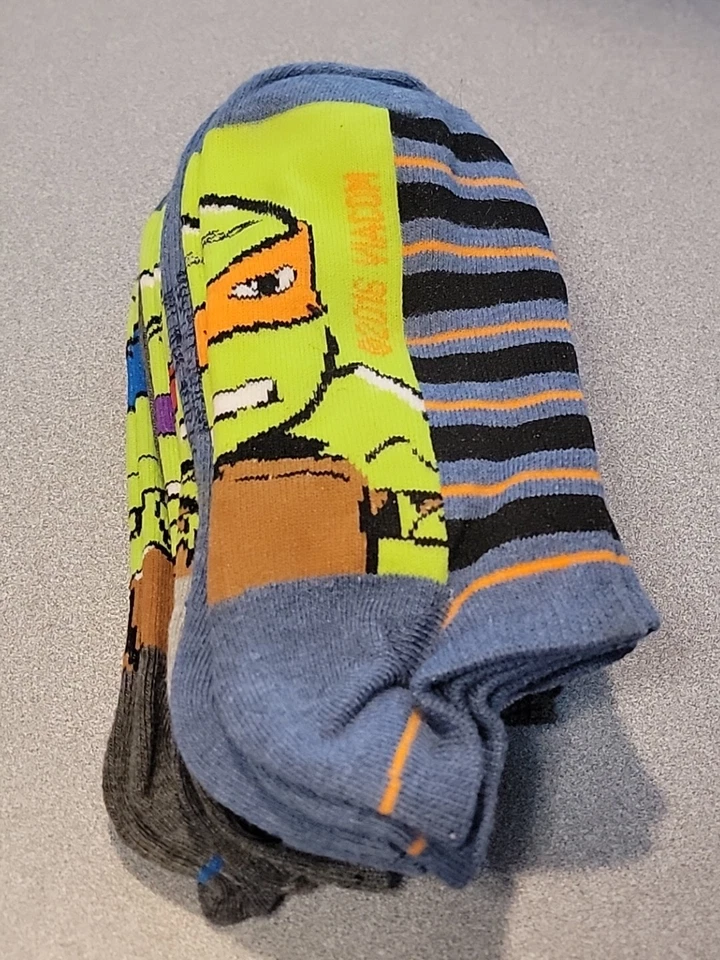 Paquete de 7 calcetines TMNT Teenage Mutant Ninja Turtles niños niños no show talla 4-10 NUEVO Foto 4 de 4