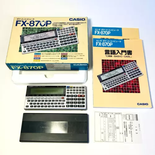 CASIO FX-870P Pocket Computer / RAM HD61700 / with Box & Manual / Work Tested