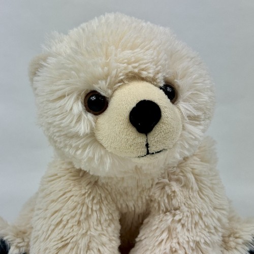 Peluche Orso Polare Bianco Panna Peluche Repubblica Selvaggia Piedi Neri Realistico �� - Foto 2 di 14