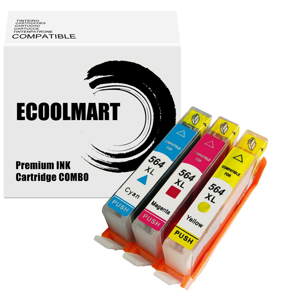 3PK Ink Cartridge replace for HP 564 XL PhotoSmart B110a B210b 5520 5510 6520