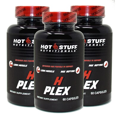 3-Pack H-PLEX (Hormo-Plex) GH Support: 180 Caps Longevity, heal, immune, natural