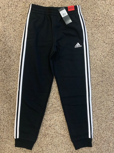 adidas boys Icon 3 Stripe Fleece Jogger 