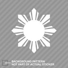 Philippines Sun Sticker Die Cut Decal Filipino Stars Flag