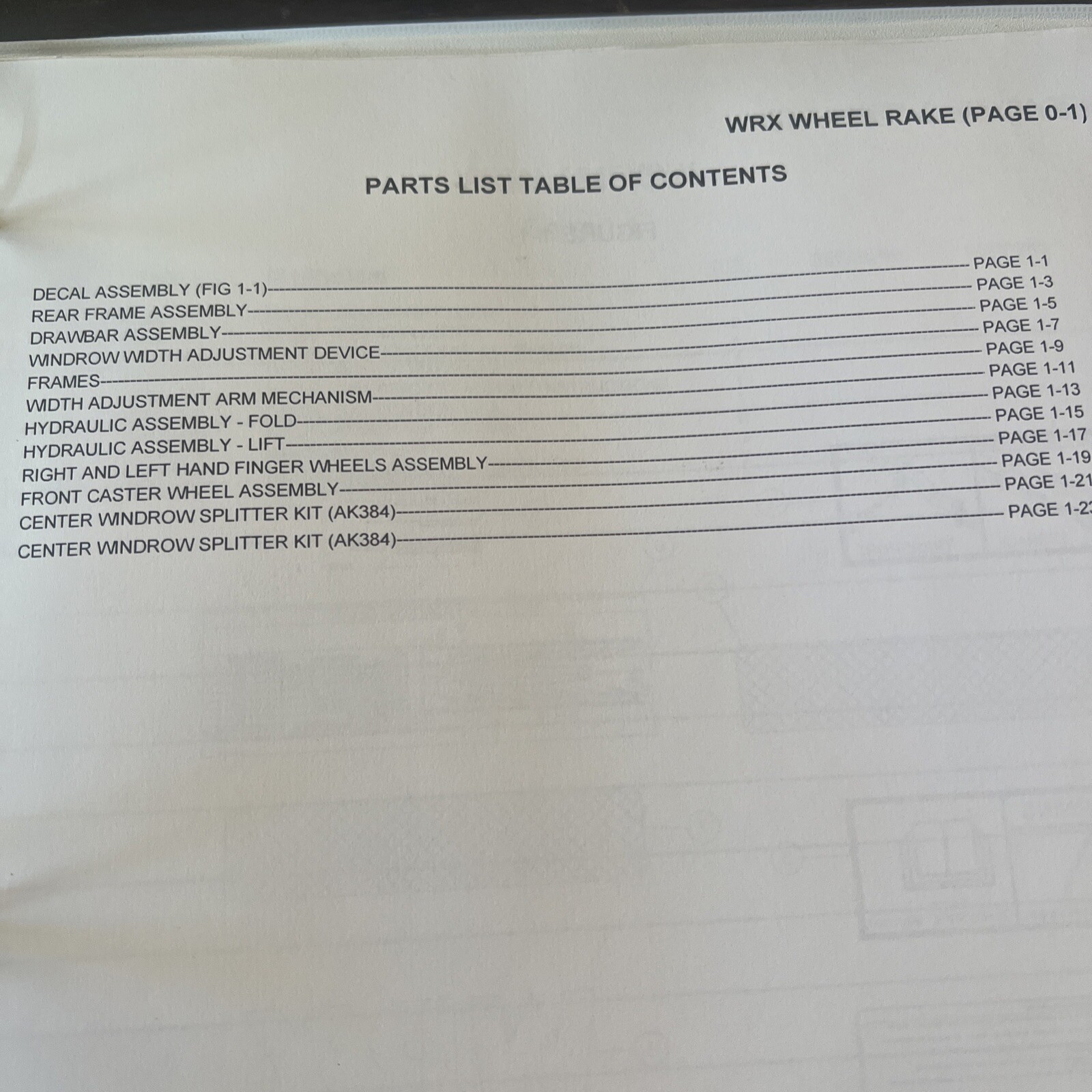 VERMEER WRX WHEEL RAKE PARTS MANUAL eBay