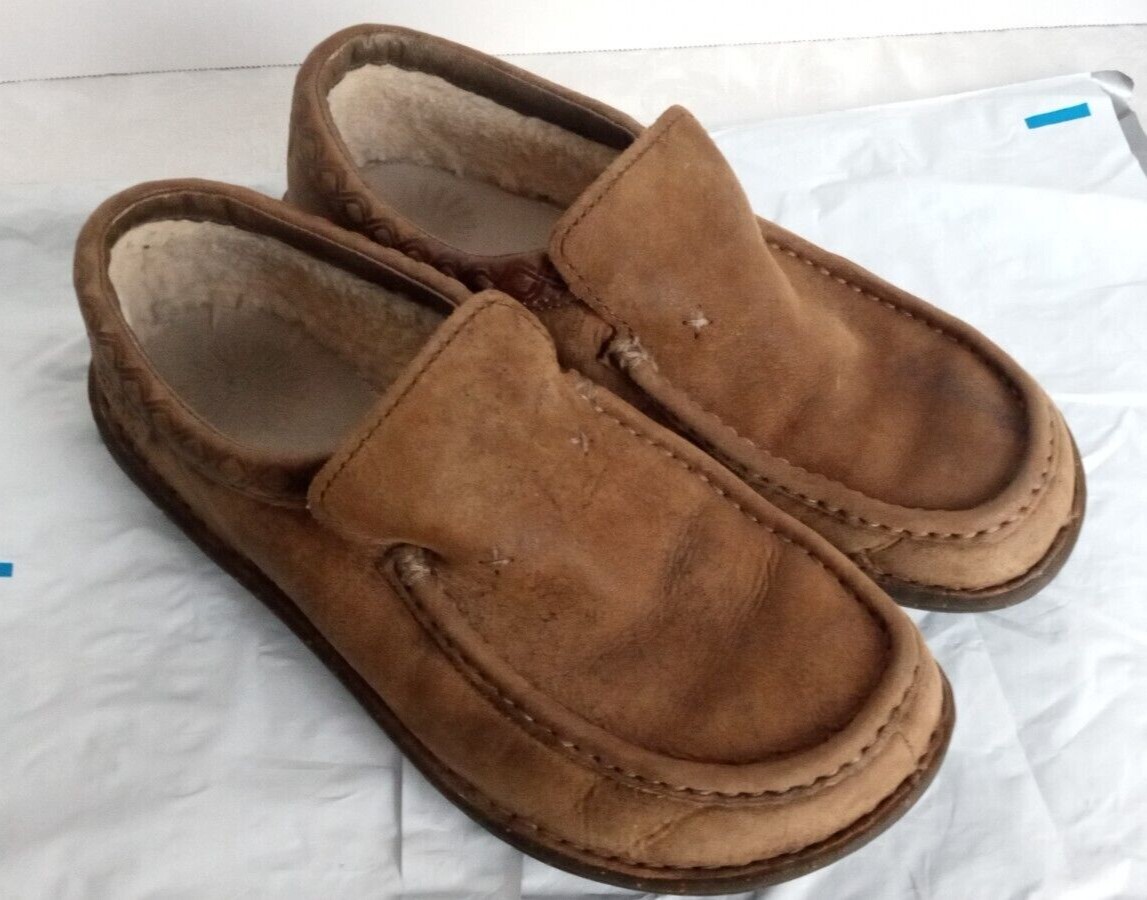 Ugg Men’s size 13 leather Quintana shearling-lined loafers - new in box Men main image 4