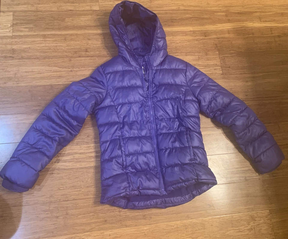 Abrigo acolchado resistente al agua libre de escarcha, Junior XL, púrpura Foto 2 de 4