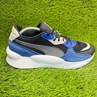 Puma RS 9.8 Space Mens Size 10.5 Black Blue Athletic Running Shoes Sneakers