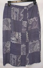 Josephine Chaus Blue Patch Wrap Maxi Skirt - Size 12- Excellent Condition
