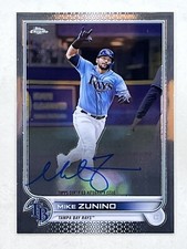 Mike Zunino 2022 Topps Chrome Veteran Auto #CVA-MZ MLB Rays Card