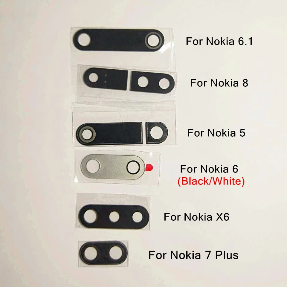Rear Back Camera Glass Lens Cover For Nokia 8 7 Plus 6.1 X6 X5 With Adhesive  - Image 2 of 4