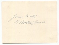 American Artist Hugh Bolton Jones Autograph Sentiment Signed