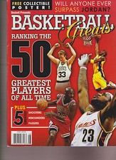 BECKETT PRESENTS: BASKETBALL GREATS MAGAZINE SUMMER 2010, W/FREE POSTER.