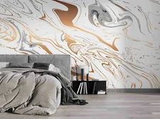 3D Abstract Marble Texture Self-adhesive Removable Wallpaper Murals Wall Sticker