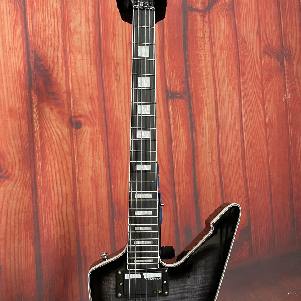 Factory Sunburst Flame Maple Top Explorer Electric Guitar HPL Fretboard