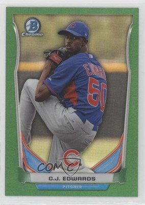 2014 Bowman Draft Top Prospects Chrome Green Refractor Carl Edwards Jr CJ 3c7