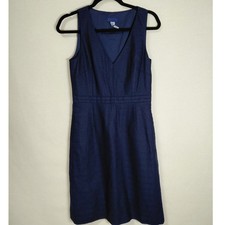 J.Crew Navy Sleeveless Dress Solid Knit Knee Length Women Size 2