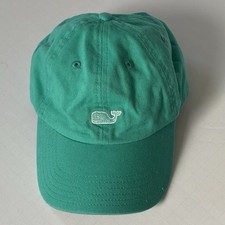 Vineyard Vines Baseball Hat Green Adjustable Strap Back Whale Logo Preppy