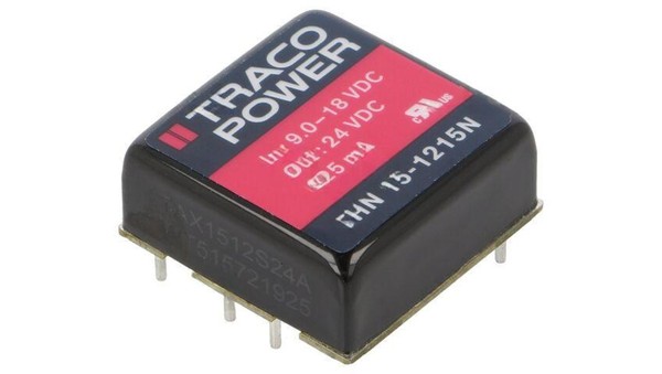 Przetwornica Dc/Dc, 15W, Uwej: 9...18VDC, Uwyj: 24VDC, Iwyj: 625Ma THN 15-1215N-image