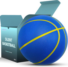 Silent Basketball Size 7 29.5" Grooved Airless Foam Indoor Basketball for Qu