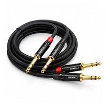 Speakers Cable, 6 Foot Balanced TRS 1/4 , 2 Pack