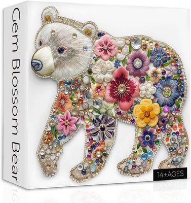Gem Blossom Bear 1000 Pc Jigsaw Puzzle, Brand New-Sealed Box!