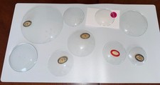 LOT  22 - TEN VTG Convex & Square Glass Clock...