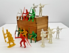 Marx 54 MM Alamo Mexican Shako Infantry 16 Mix Lot Y Vintage Plastic Soldiers